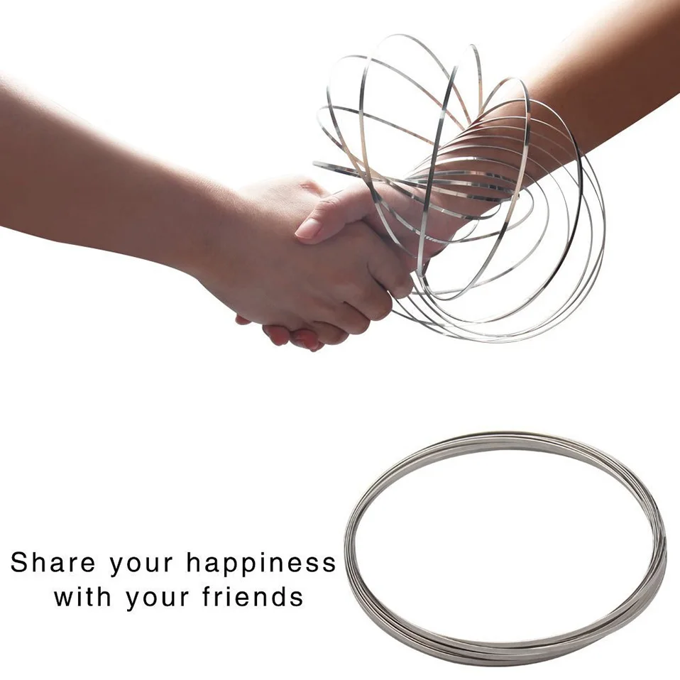 Magic Bracelet Aniti-stress Magic Funny Flow Ring Kinetic Spring Toys Stainless Steel Flow Color Rings Funny Toys For Children