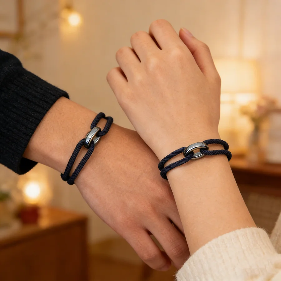 New Paired 2Pcs True Love Bracelet For Couple Selected Grade A 3mm String Matching Braslet Weaven Best Friend Braclet Adjustable