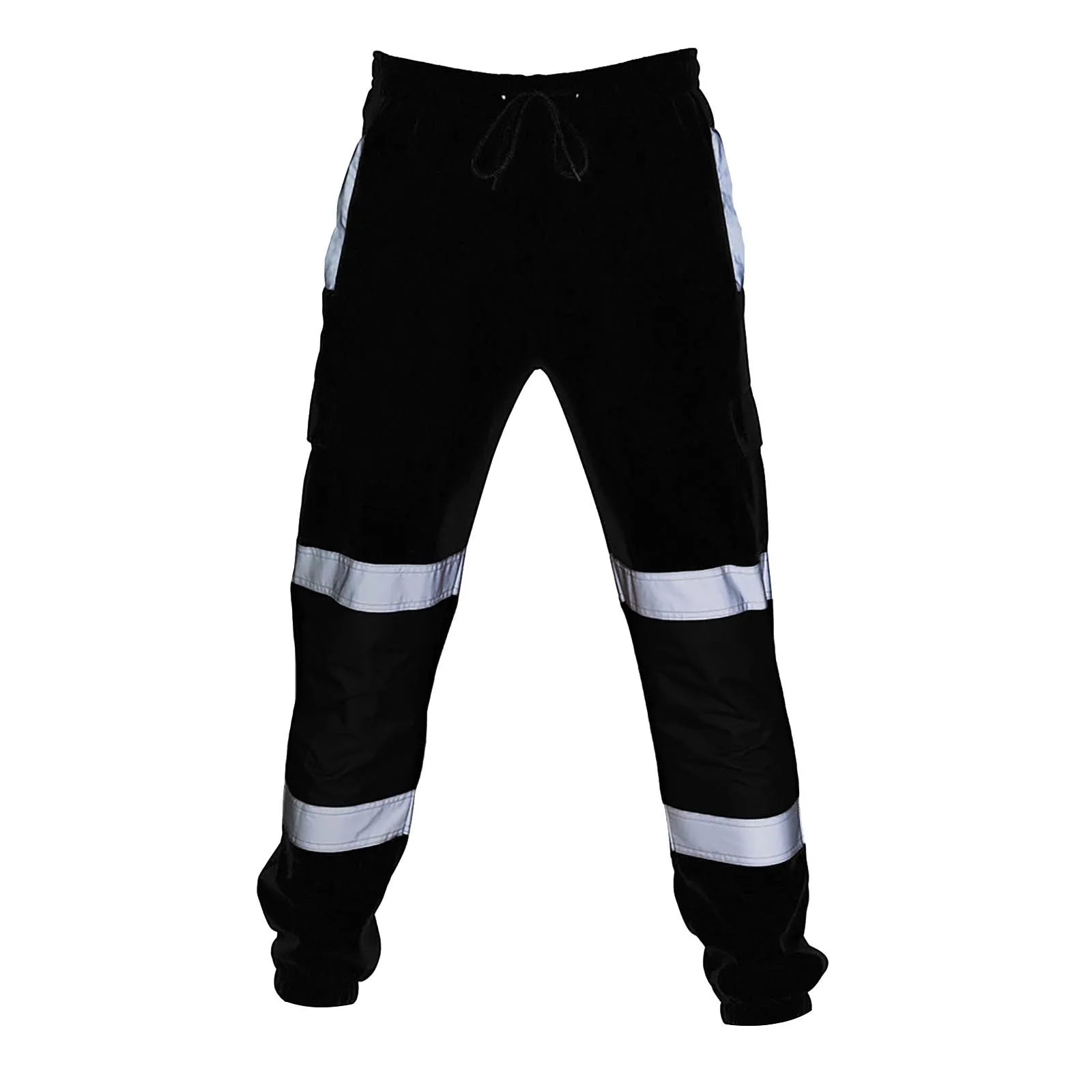 Men Trousers Reflective Overalls Multi-pocket Training Sports Trousers Men Road Work High Visibility Overalls Work Casual Pants