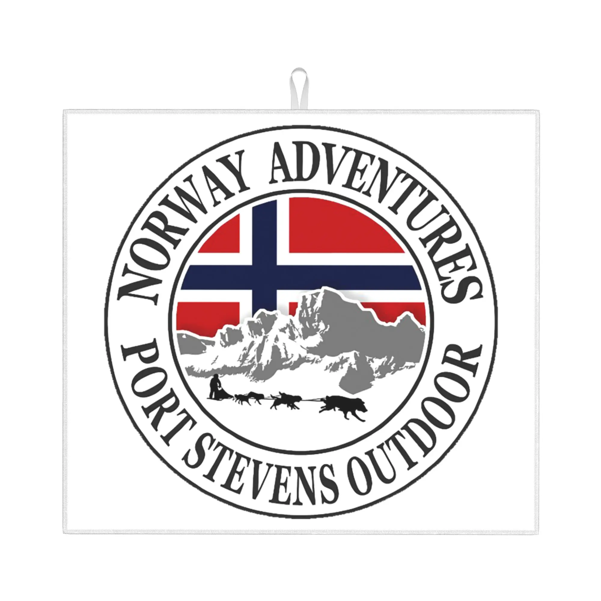 Norway Flag Non‑Slip Waterproof Absorbent Barware Tableware Oil Proof Reusable Norwegian Flag Bathroom Drying Mat For Kitchen