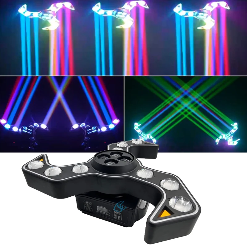 

Stage Lighting Colorful LED 120W Beam Bee Eyes Moving Head Lights DMX NightClub Dj Disco Party Bar Equipment