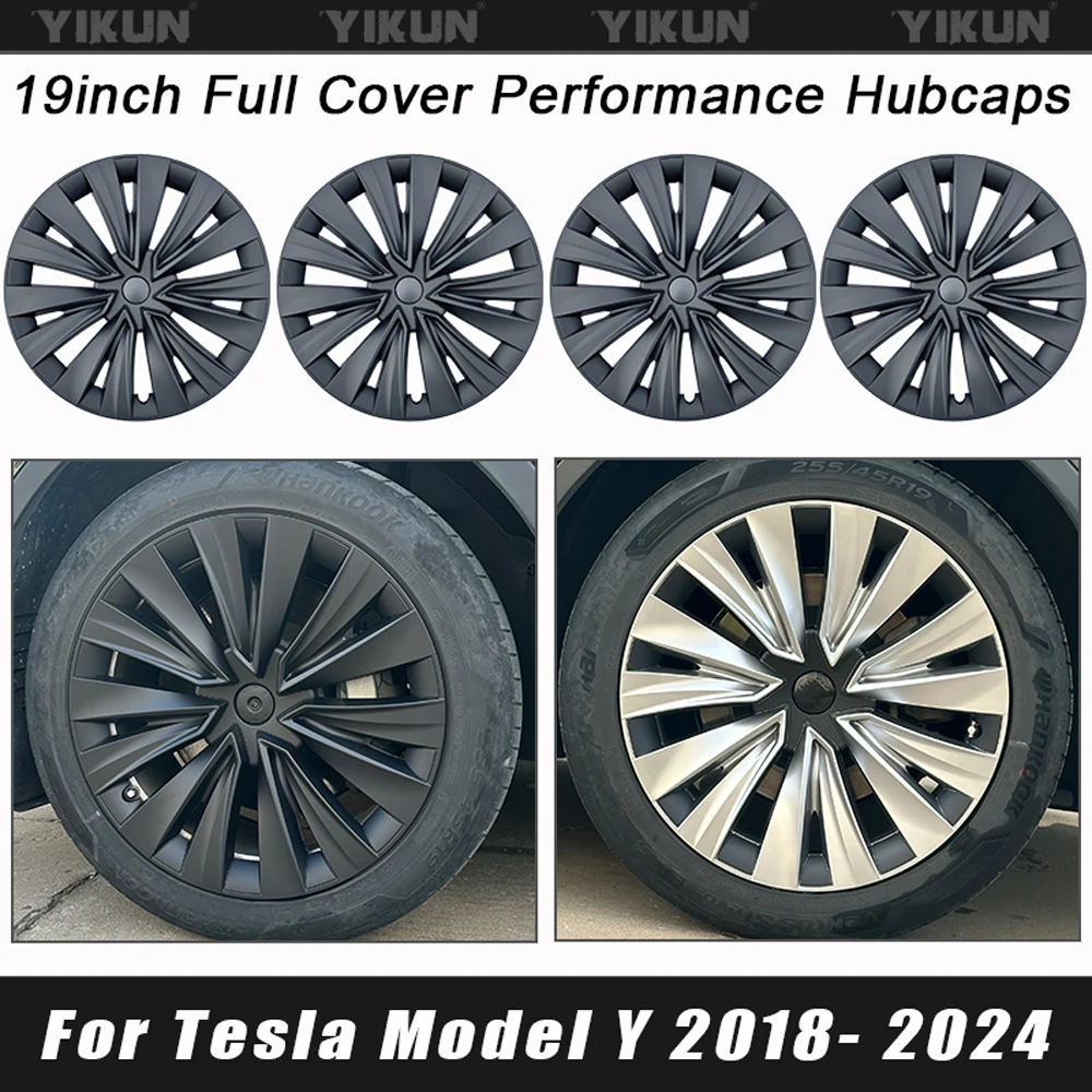 

4PCS Hub Caps for Tesla Wheel Cap 19 Inch Model Y Cap Performance Replacement Wheel Covers Full Rim Covers Accessories 2023 2024