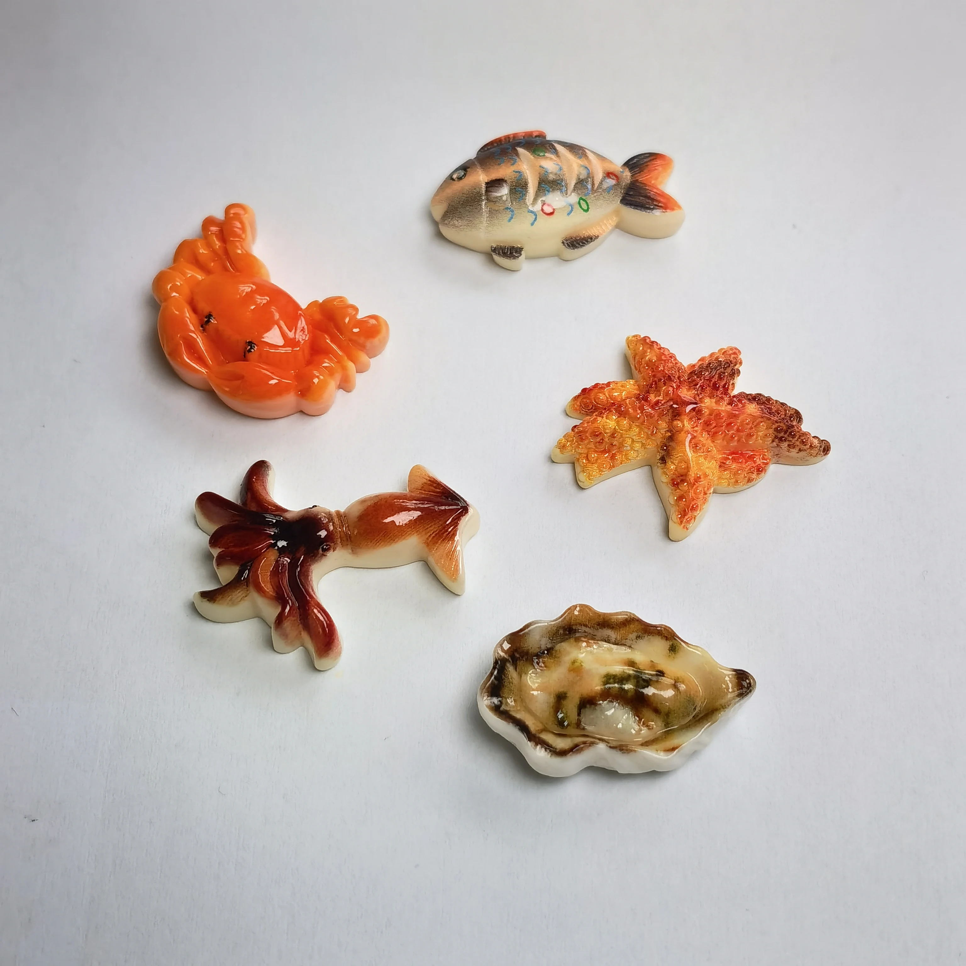 Simulated Seafood Squid Crab Resin Accessories Scrapbook Hair Decorative Supplies DIY Flatback Material Hand Art Craft