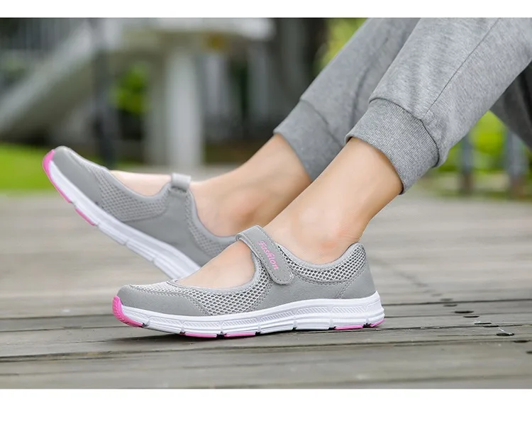 Women Walking Shoes Orthopedic Diabetic Ladies Platform Mules Mesh Lightweight Slippers Wedge Female Sneaker