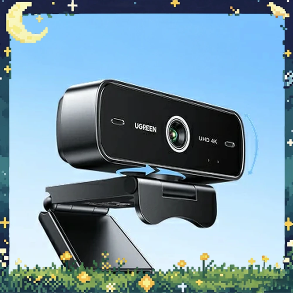 UGREEN 16000 USB Webcam 4K 30fps 8MP Autofocus Dual Microphones for Video Calls Live Streaming and Online Meetings