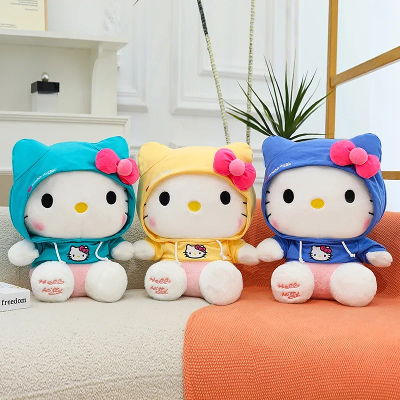 

Sanrio Kawaii Hello Kitty спортивная толстовка KT кошка плюшевые животные игрушки детские спальные подушки плюшевые мягкие куклы подарок на день рождения