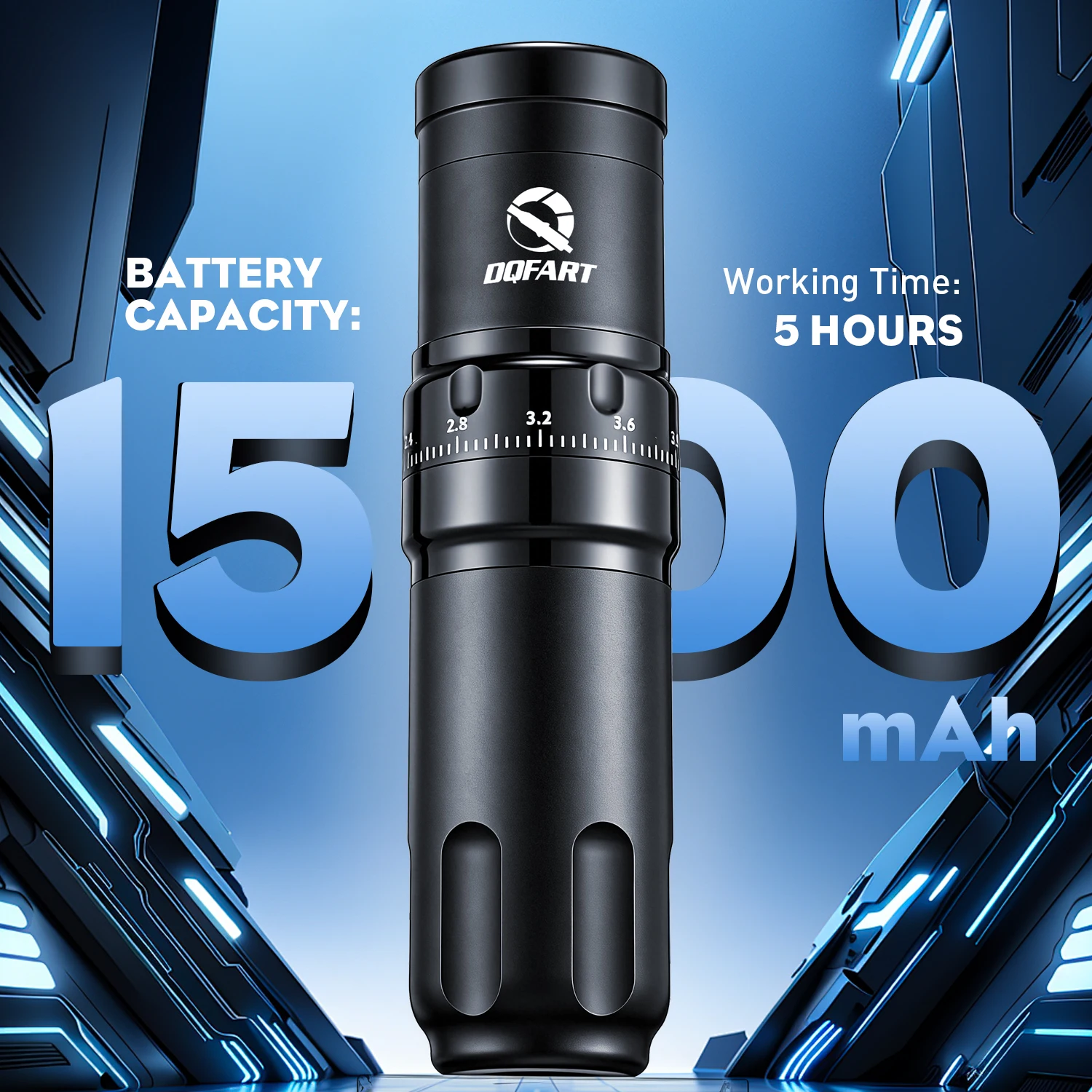 

DQFART T1pro Wireless Tattoo Machine 4 Hours Working 8V/8000rpm No-load Speed 1500 mAh Battery LED Display Screen Tattoo Pen