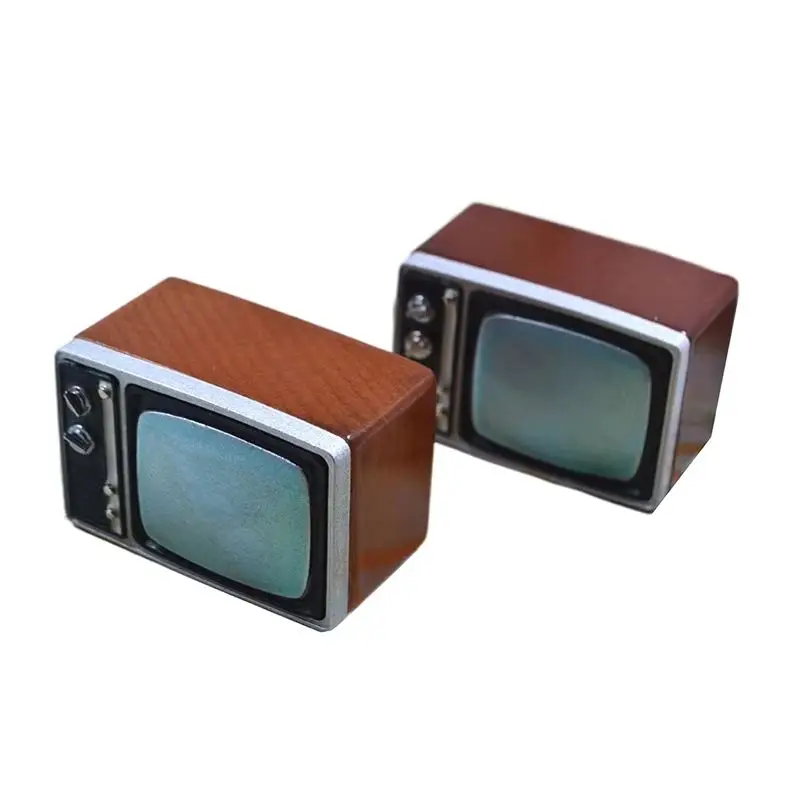Dollhouse Miniature Old-fashioned Nostalgic TV Appliances Mini Ornaments Imitation Furniture Living Room Accessories