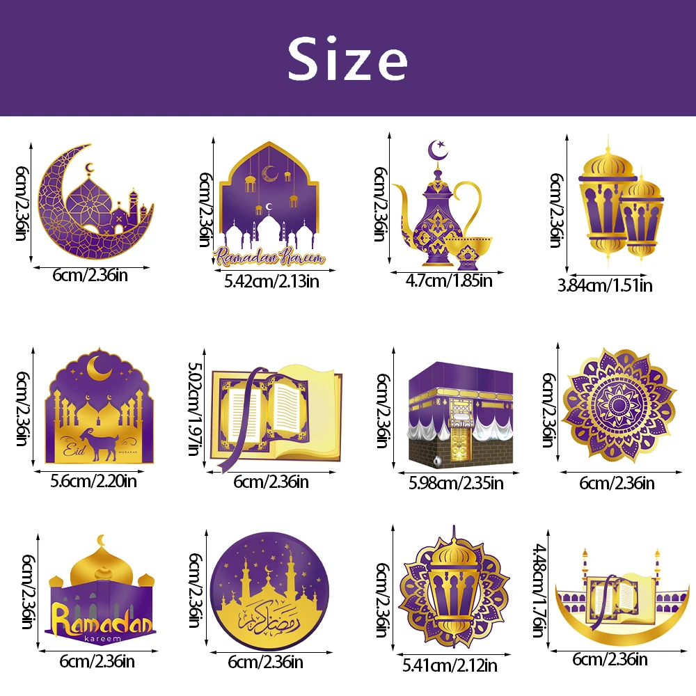12 قطعة عيد مبارك قطاعات الكيك رمضان كريم حفلة إسلامية كعكة توبر القمر ستار مسجد كعكة الحلوى لتقوم بها بنفسك الديكور