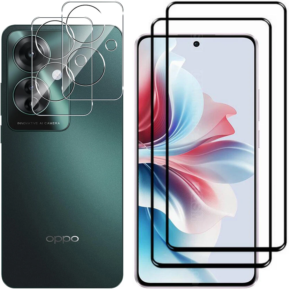 

Закаленное стекло с полным покрытием для Oppo Reno11 F, защита для экрана для Oppo Reno11 F, зеркальное стекло для фотокамеры для Oppo Reno 11F, стекло