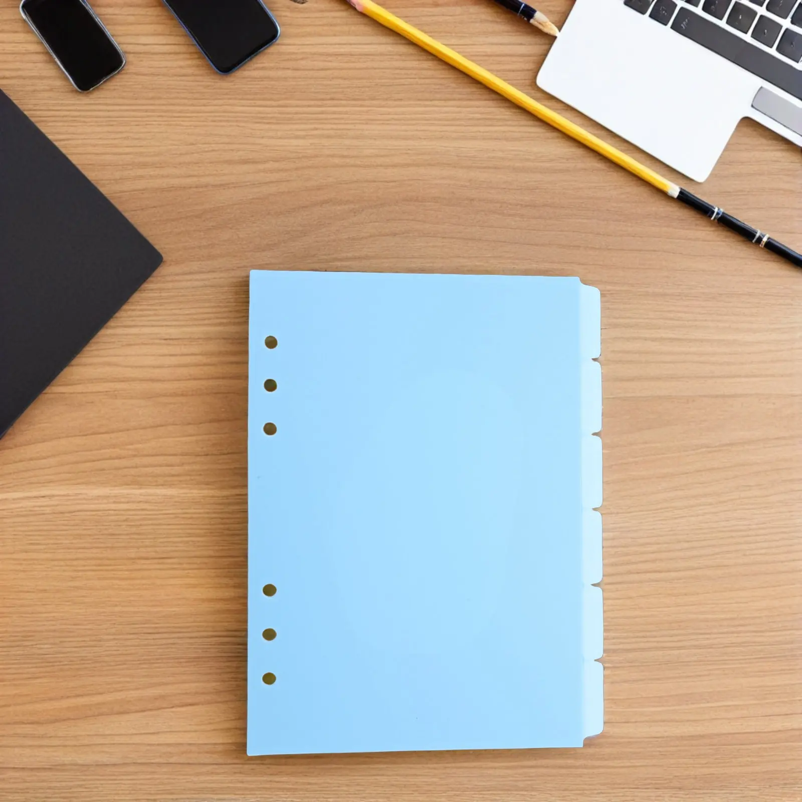 6Pcs Plastic Binder Index Dividers with Tabs for Lever Arch Files Ring Binders and Notebooks Tear Resistant Waterproof Reusable