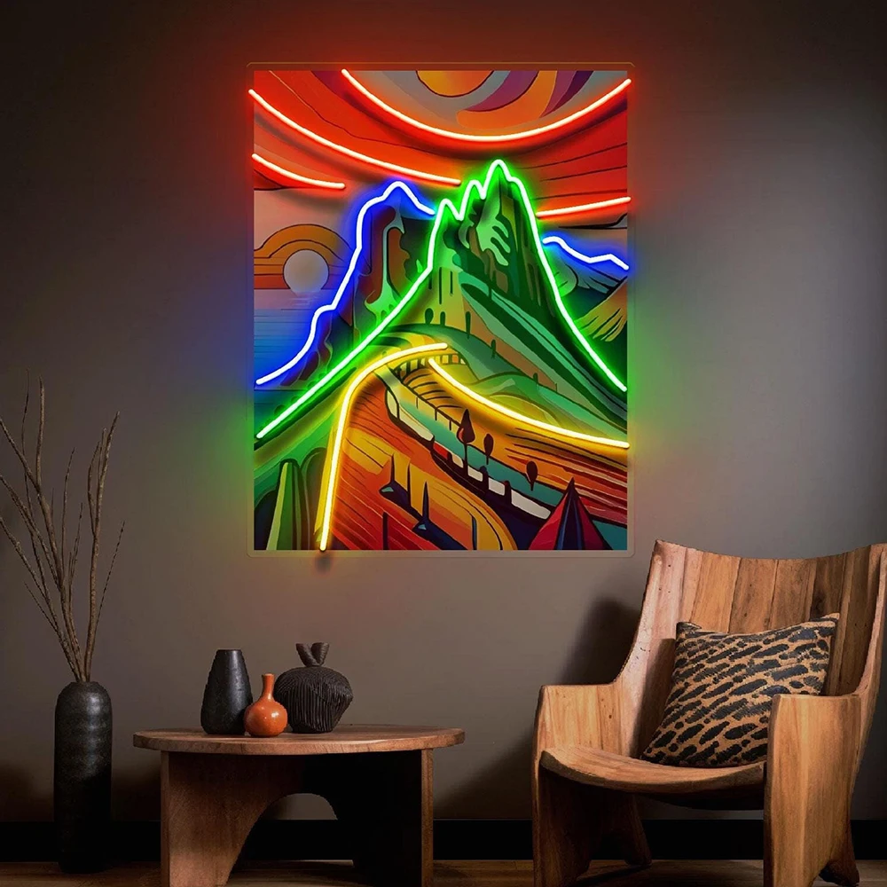 Neon Sign Abstract Art Led Light Custom Living Room Bedroom Decor Night Light Home Bar Pub Decoration Sign Personalized Gifts