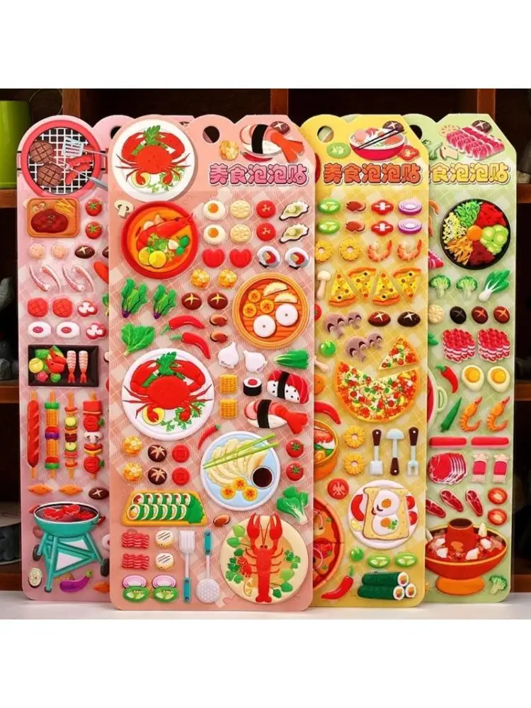 Raised Pizzas Sticker For Kids Art Projects NonToxic Material Assorted Styles MessFree Removal