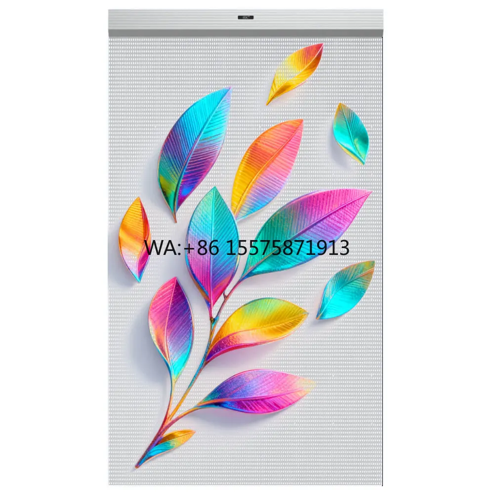 High Digital 3D LED Indoor Display Screen Transparent Film Glass Wall Advertising Video Flexible Window Panel Shopping Mall