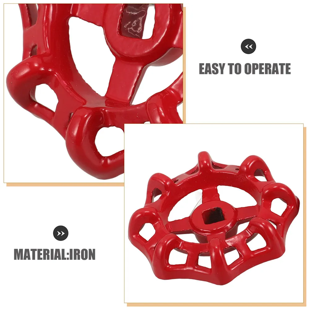 2Pcs Cast Iron Handwheel 57Mm Od for Water Shutoff Valves Easy Operation Heavy Duty Outdoor Faucet Handle Replacement Spigot