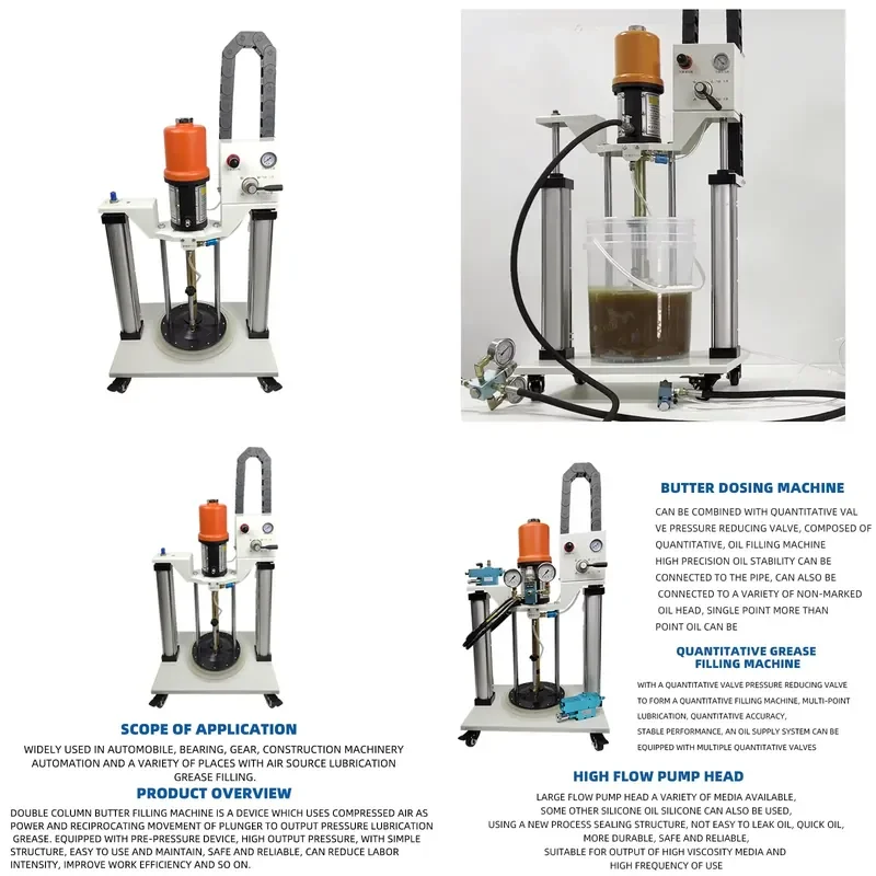 for Piston Pump Dispensing Machine High Viscosity Liquid Silicone Rubber Grease Double Column Grease Filling Machine