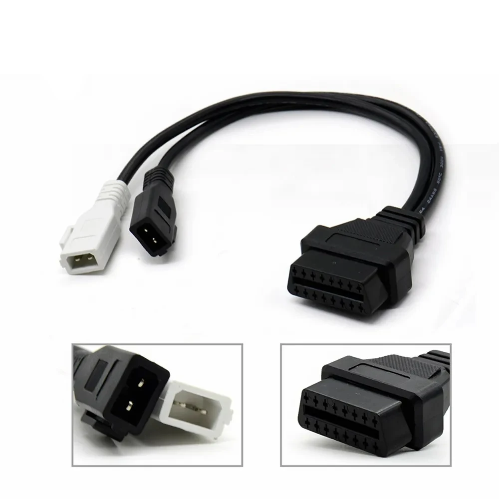 Adaptador VAG de Cable OBD2 de 16 pines para coche, conector hembra 2P + 2P a 16 pines para línea Volkswagen/Skoda, AUDI 2X2 OBD2