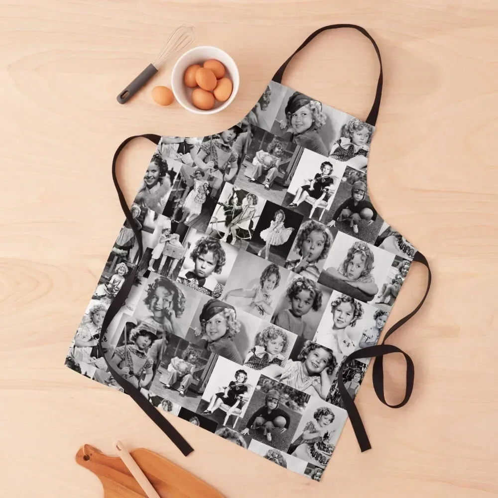 

Shirley Temple Collage Apron For Cooking Cooking Waterproof women Apron