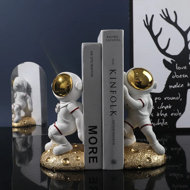 Creative Astronaut Bookends Resin Craft Home Decor Ornament Gift