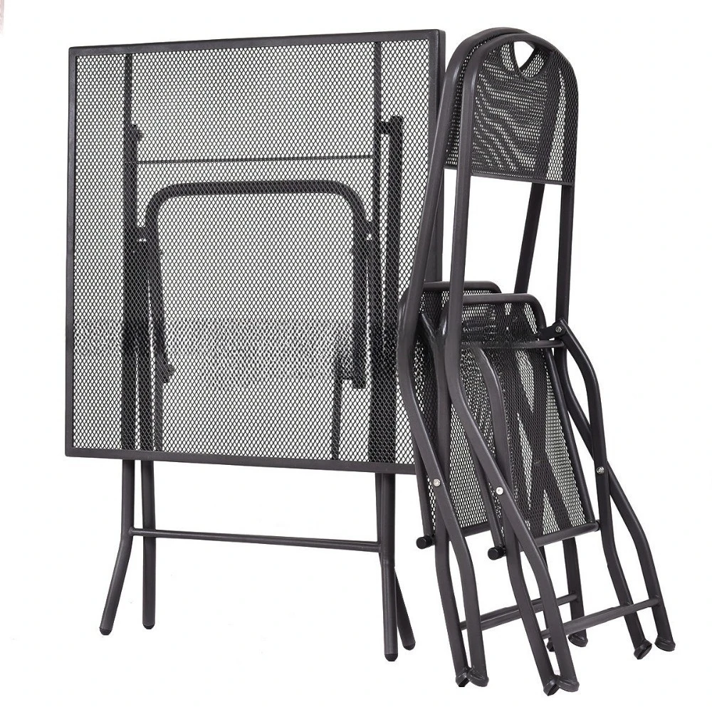 Metal outdoor leisure, indoor furniture multi-functional folding tables and chairs