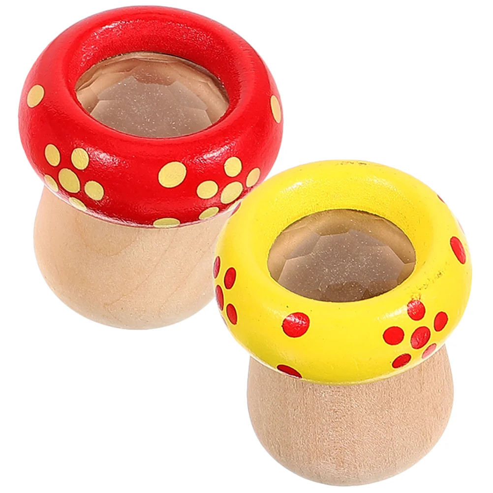 

2 Pcs Decorate Baby Observing The outside World Child Outdoor Toys Playthings Wooden Matches for Party Favors