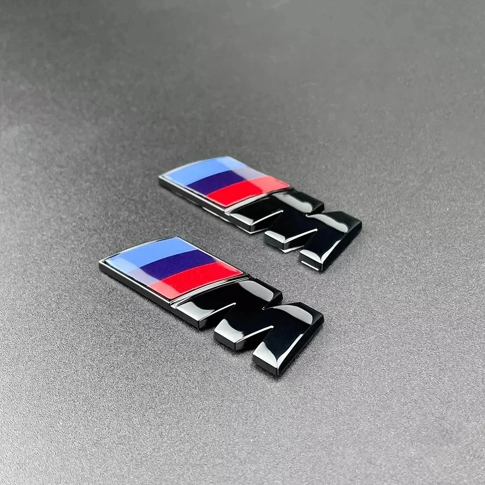 2024 BMW M LOGO Fender Emblem Badge Rear Trunk Badge For 1 3 5 7 Series X1 X3 X5 X6 M Sports Sticker Car Accessories Styling