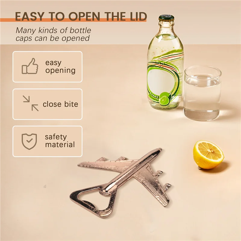 A36T-Pack Of 12 Airplane Bottle Opener Gift Box Air Plane Travel Beer Bottle Opener Party Favor Wedding Birthday Decorations