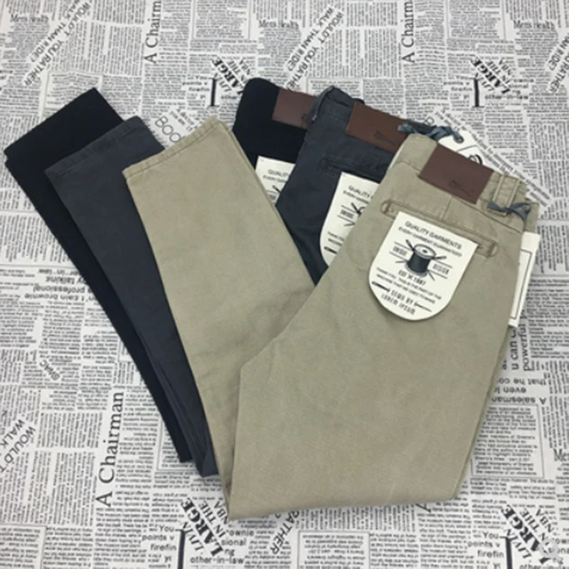 Cotton Casual Pants Men's Work Clothes Amikaji Europe Autumn Small Straight Trousers Outdoor Camping Trekking Tooling Overalls