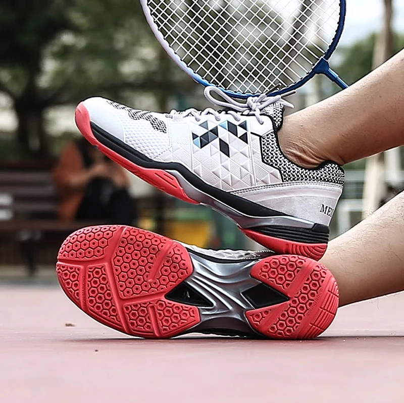 

Breathable Badminton Shoes Big Size 36-46 Anti Slip Volleyball Shoes Men Quality Tennis Sneakers Sports for Male Tennis Footwear