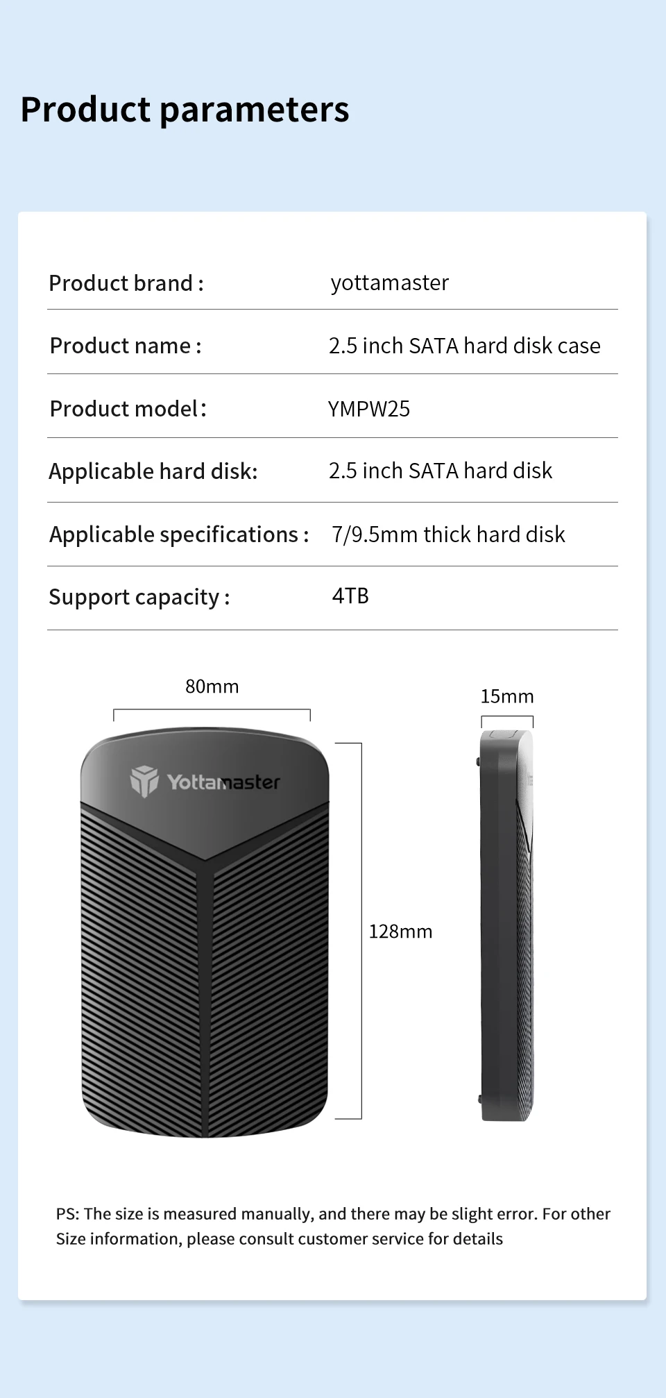 Yottamaster 2,5-Zoll-HDD-Gehäuse SATA auf USB 3.0-Adapter Festplattengehäuse 6 Gbit/s UASP-Festplattengehäuse für Windows Mac Linux – Detail 16