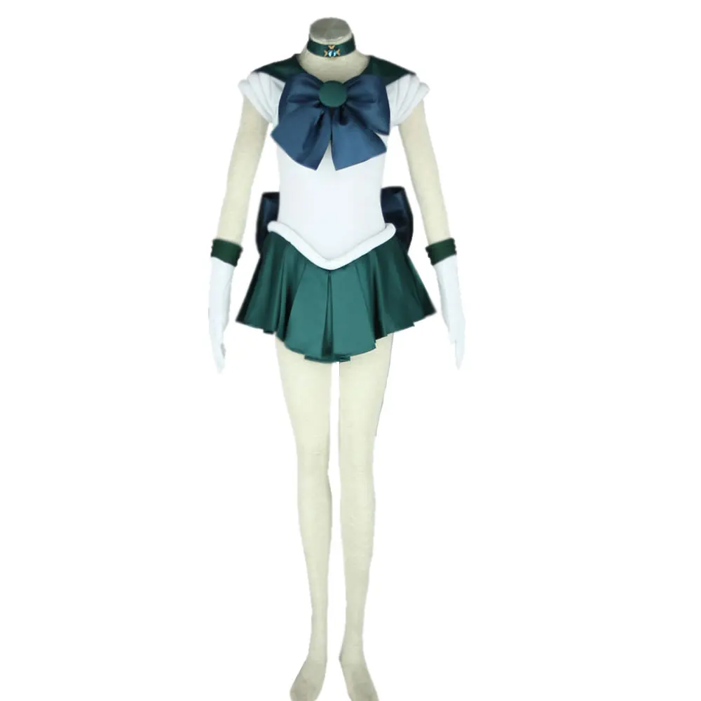 Anime Sailor Women's Neptune KaiOu Michiru Cosplay Costume 6 Pcs Set