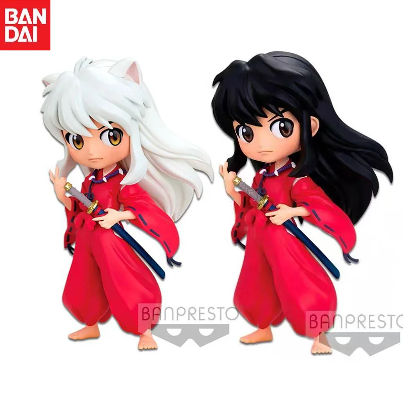 

In Stock Bandai Original Q Posket Anime Inuyasha Q-version Action Figure Model Holiday Gifts