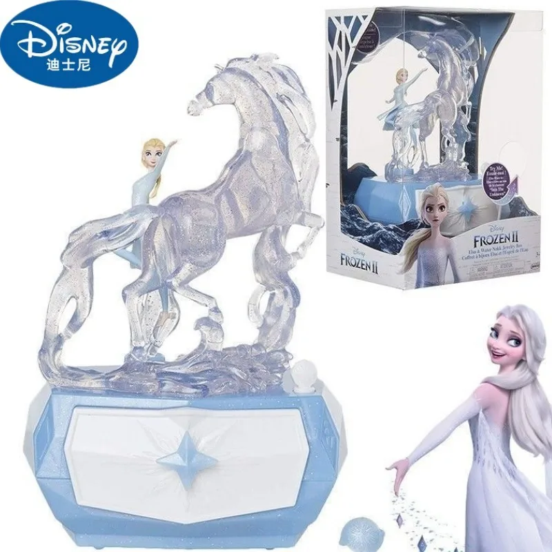 Disney Frozen 2 Musical Box Princess Elsa Model Treasure Music Box  Figures Action With Music Collection For Child Birthday Gift