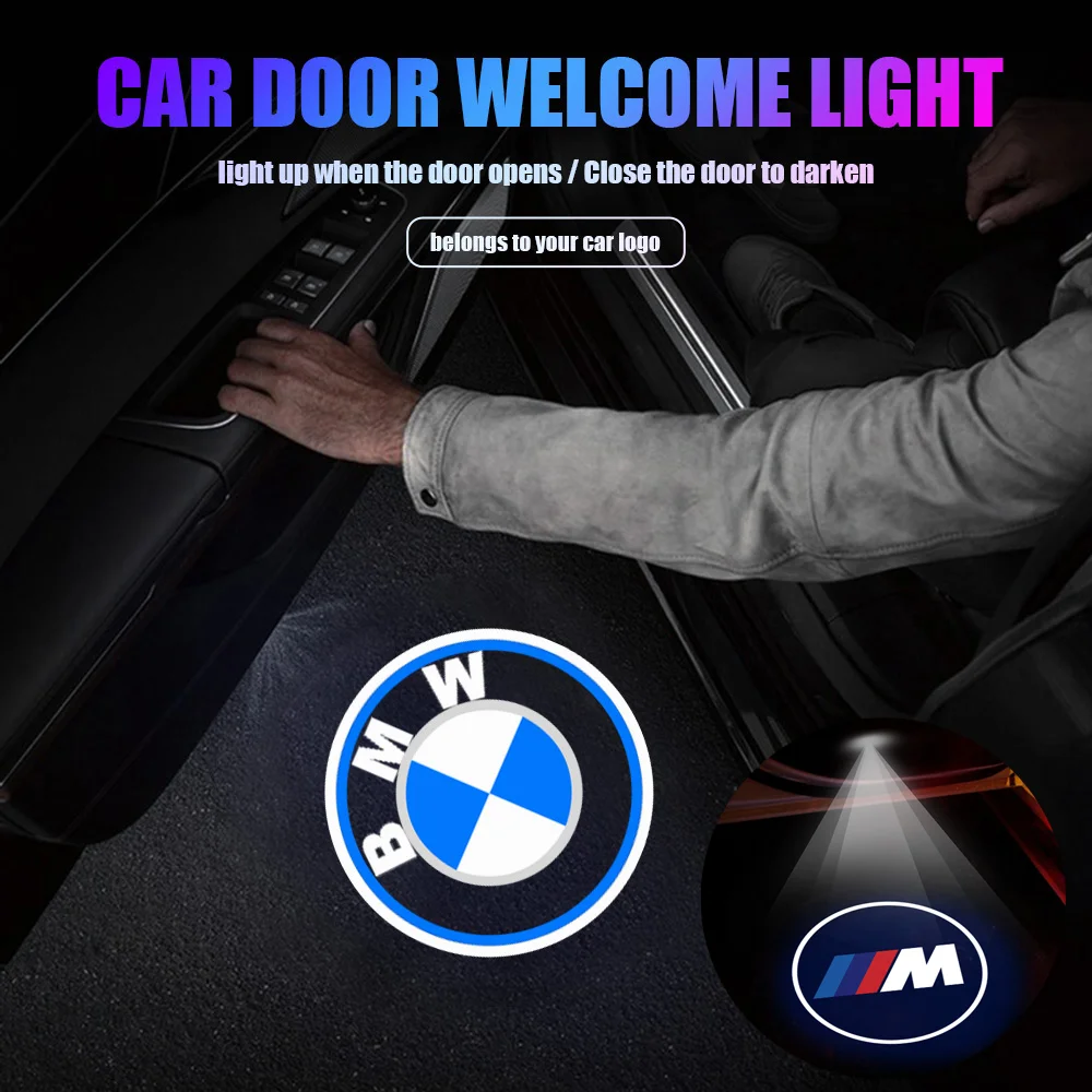 LED Car Door Emblem Lights Welcome Lamps Wireless Laser Projector For BMW 1 3 5 7 Series M Performance M3 M5 M6 F01 F20 F10 X3