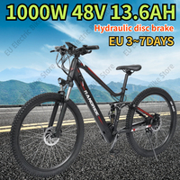 RANDRIDE-YS90 1000W Electric Bike Brushless Motor 48V13.6AH Lithium Battery E Bike 27.5 Inch Mountain Off-road Electric Bicycle