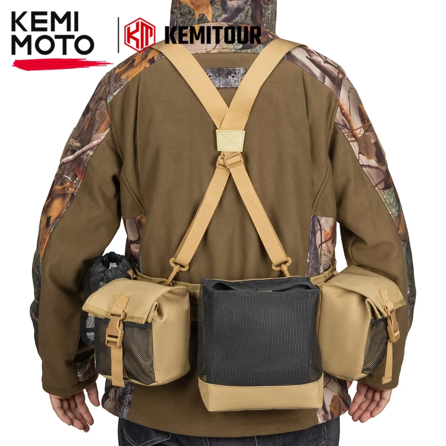 

KEMIMOTO Dove Belt for Bird Hunting Shell Pouch for Duck Hunting with Shoulder Strap Pigeon Hunting Belt