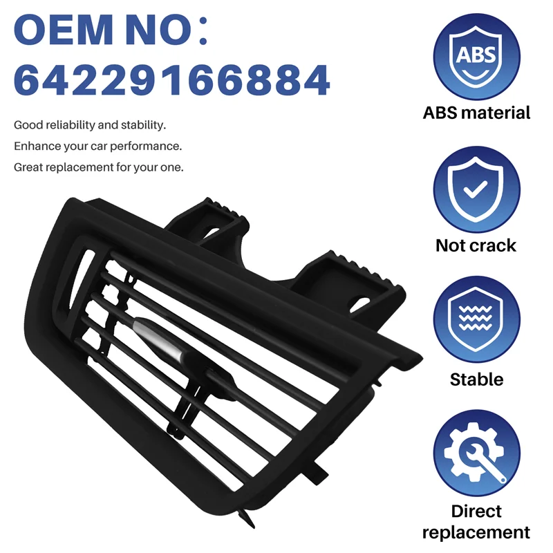 

Durable-Car Front Right Console Grill Air Condition Outlet AC Air Conditioner Vent For BMW F10 F11 5 Series 64229166884
