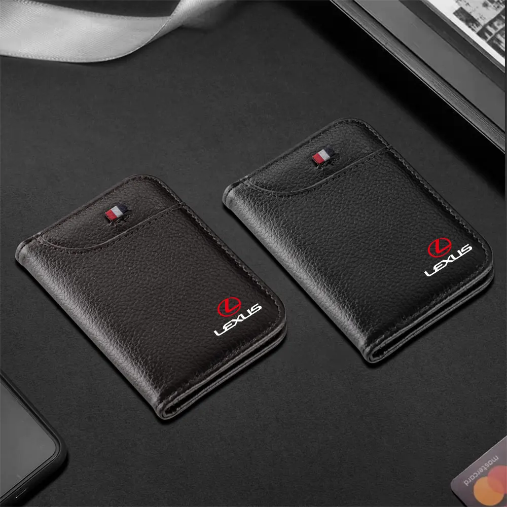 

Автомобильный кожаный кошелек-портмоне для кредитных карт, водительских прав и визиток для Lexus LS LC IS350 ES300h ES300 IS220d NX350h