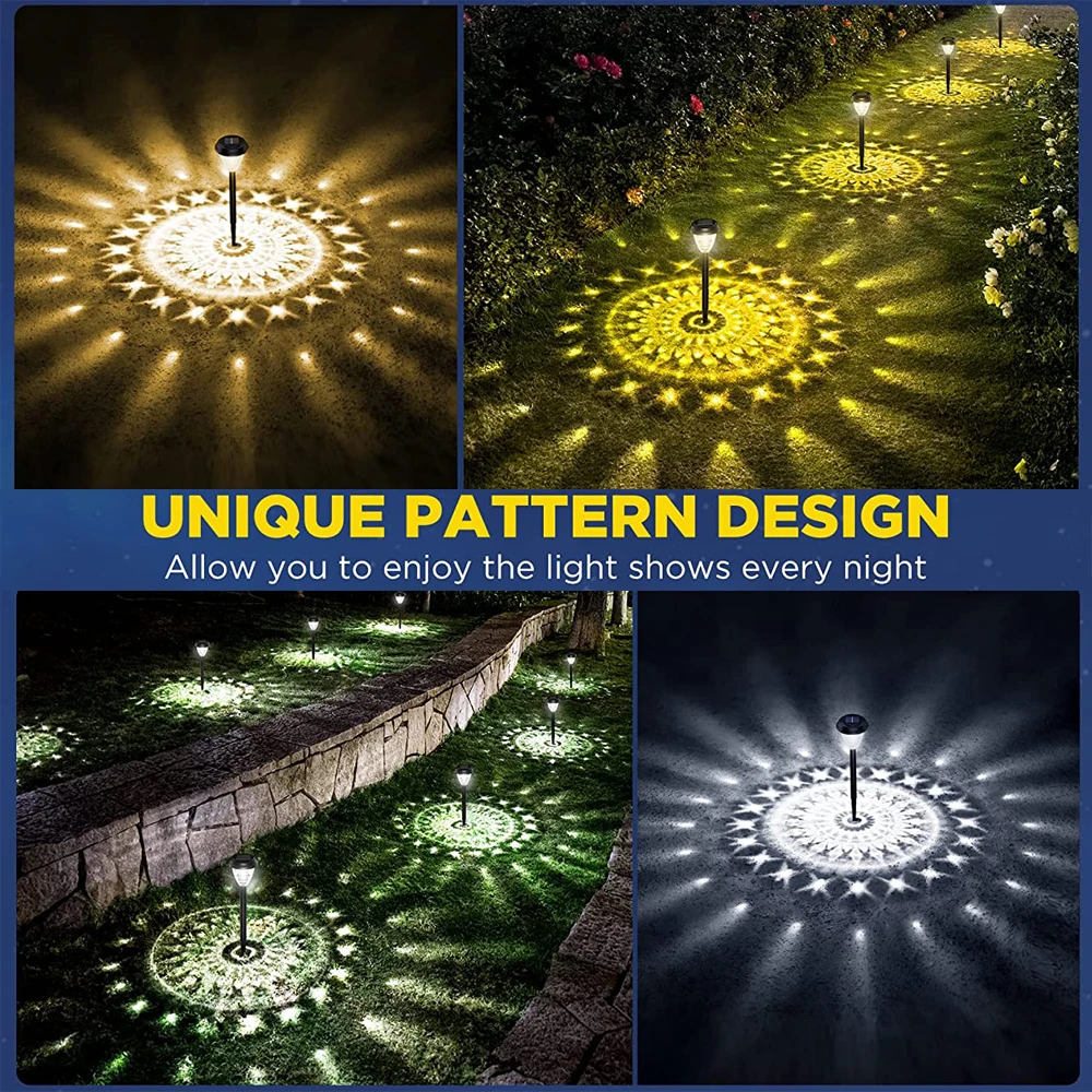 6/1 قطعة أضواء الشمسية السوبر مشرق في الهواء الطلق مقاوم للماء 10 حزمة تعمل بالطاقة الشمسية مسار مصابيح حديقة LED إضاءة المناظر الطبيعية ديكور #5