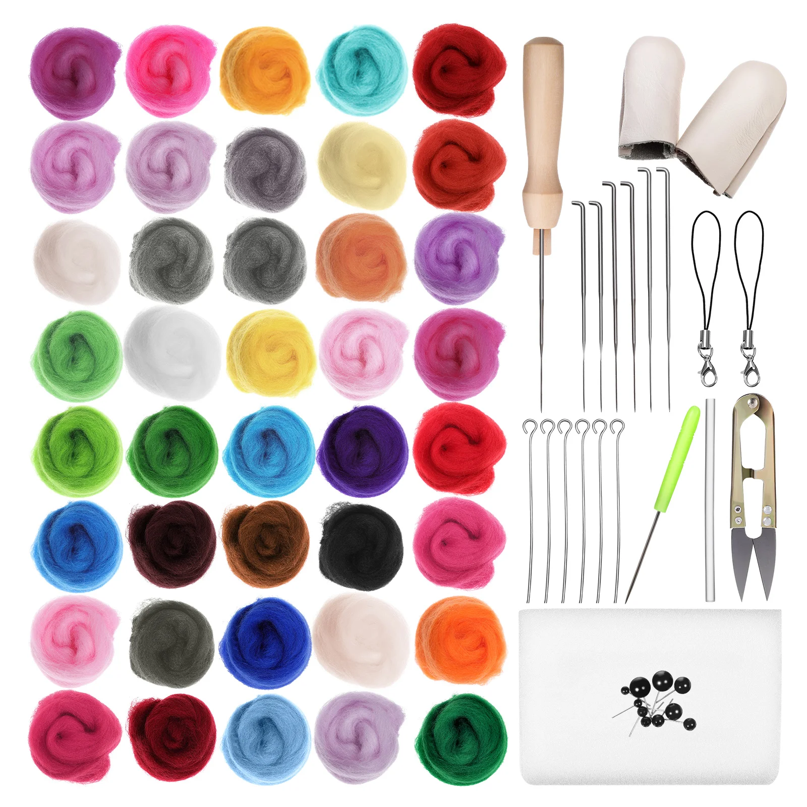 

Wool Felt Felting Kits for Adults Craft Tool Set Soft Texture Unique Creations Easy Use Beginner Friendly Charming Decor