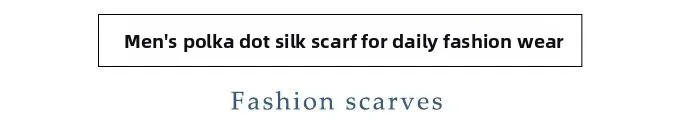 Men's British Retro Black and White Polka Dot Business Casual Small Scarf Versatile Long Scarf Decorative Neck Scarf Wide Tie