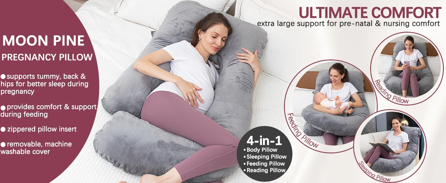 MOON PINE Pregnancy pillow, providing support for all pregnant women and adults