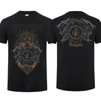 LE 2024 Fashion Tee Men T Shirt Double-sided Crest Wolves Black By Powerwolf Graphic Youth Cloth Streetwear