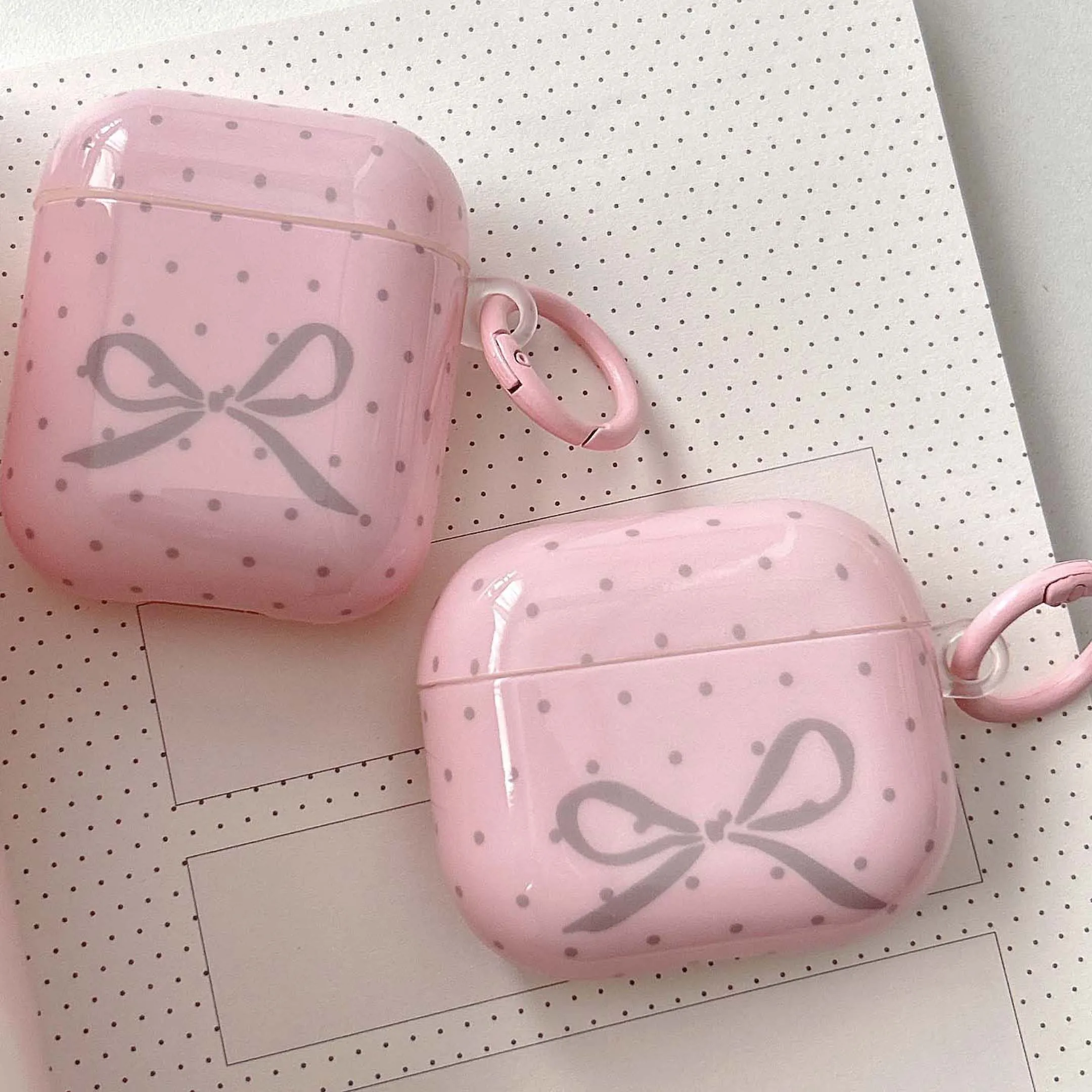 Rosa Schleife imd Shell für Apple Airpods 1 3 Pro 2nd 2 4 kabellose Bluetooth-Ladebox Kopfhörerhülle Cartoon-Abdeckung