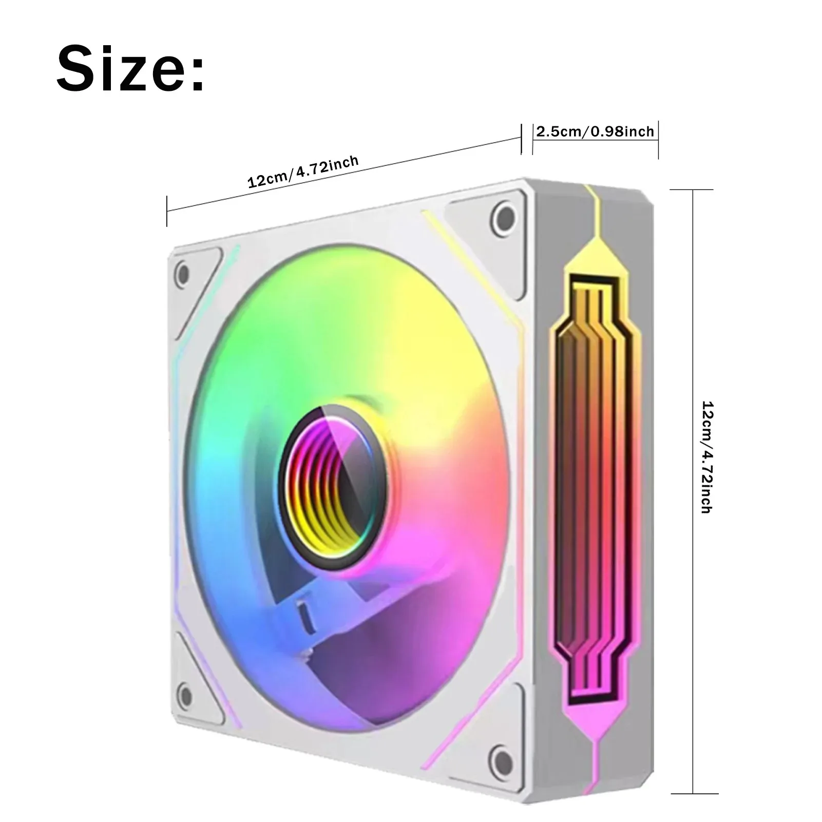 LDPCSJ PRISM 4 PRO Computer Chassis Fan 12cm ARGB 4 Pin  Quiet Cooling Fan 12V Large Air Volume 42CFM/1200RPM image 3