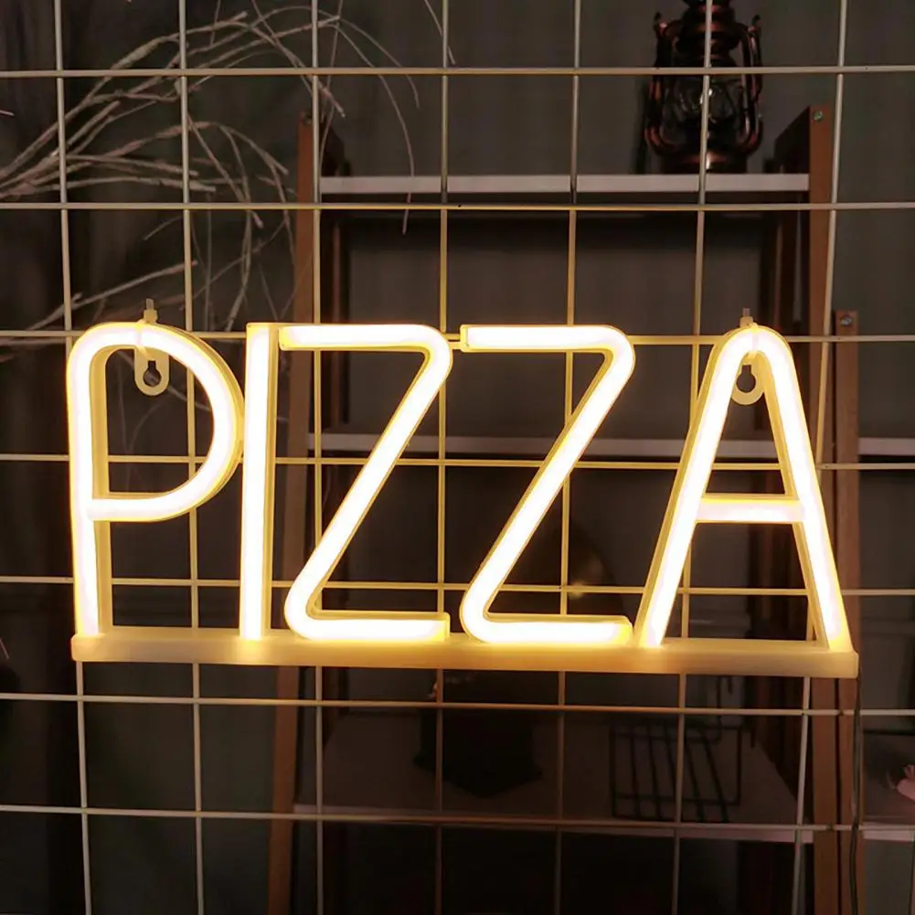 

Led Neon Sign Pizza Letter Neon Sign Led Light Energy-saving Flicker Free Wall Art Background Lamp Decor for A Vibrant