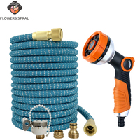 Garden Hose Water Hose Expandable Magic Hose 8 Patterns Irrigation Water Gun Flexible Reel Hose Car Washing Gun Spray