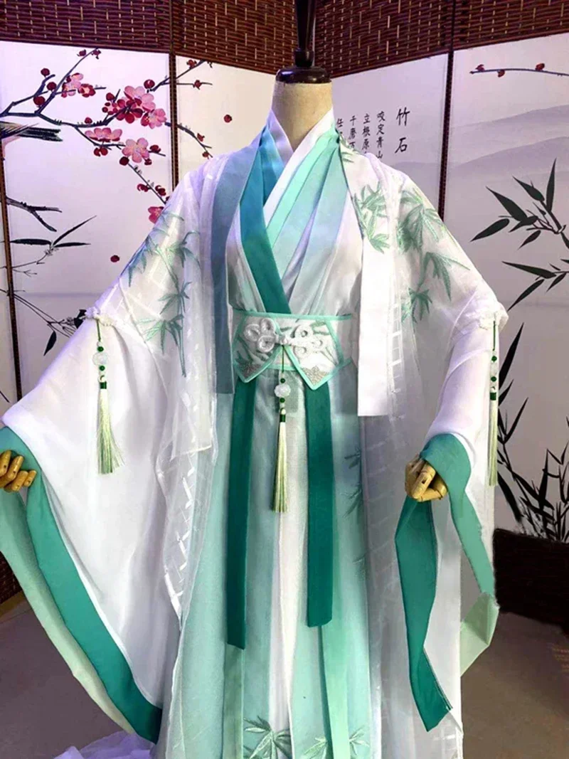 Heaven Official's Blessing Wind Master Qingxuan Cosplay Ancient-Costume Men Women Han Chinese Clothing Wig Crown Fan Tian Guan