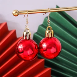 Fashion Christmas Ball Drop Earrings for Women Girls New Year Party Festival Jewelry Gifts