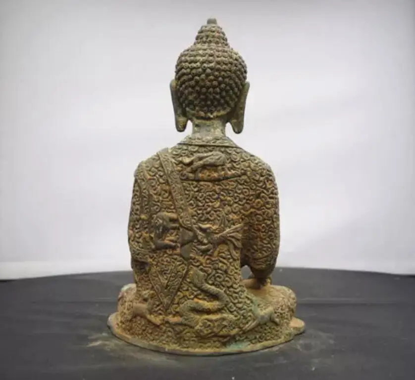 Antique buddhism Joss pure bronze sakyamuni Amitabha buddha Old statue